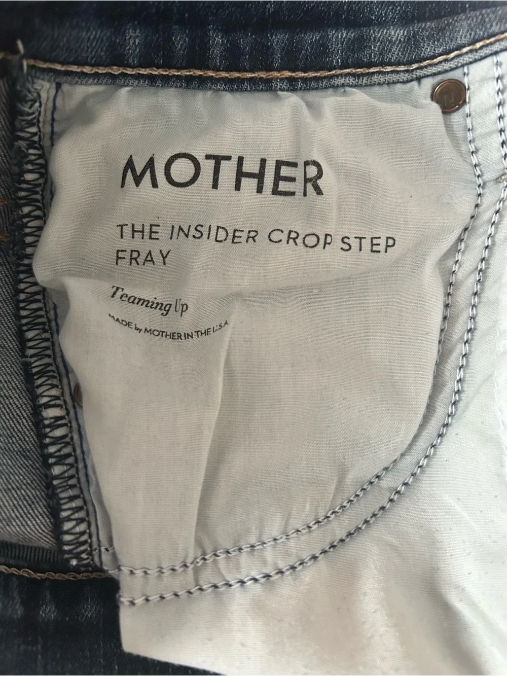 MOTHER Insider Crop Step Hem Fray Jeans
